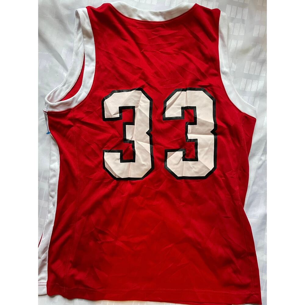 Nike Team Eclipse Basketball Jersey Red White #33 Men's Size Medium Dri-FIT